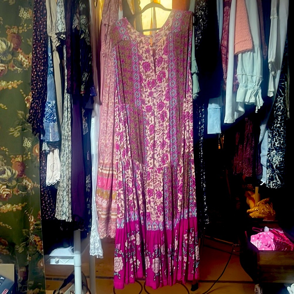 Free people boho floral, beautiful, New, maxi dress size medium